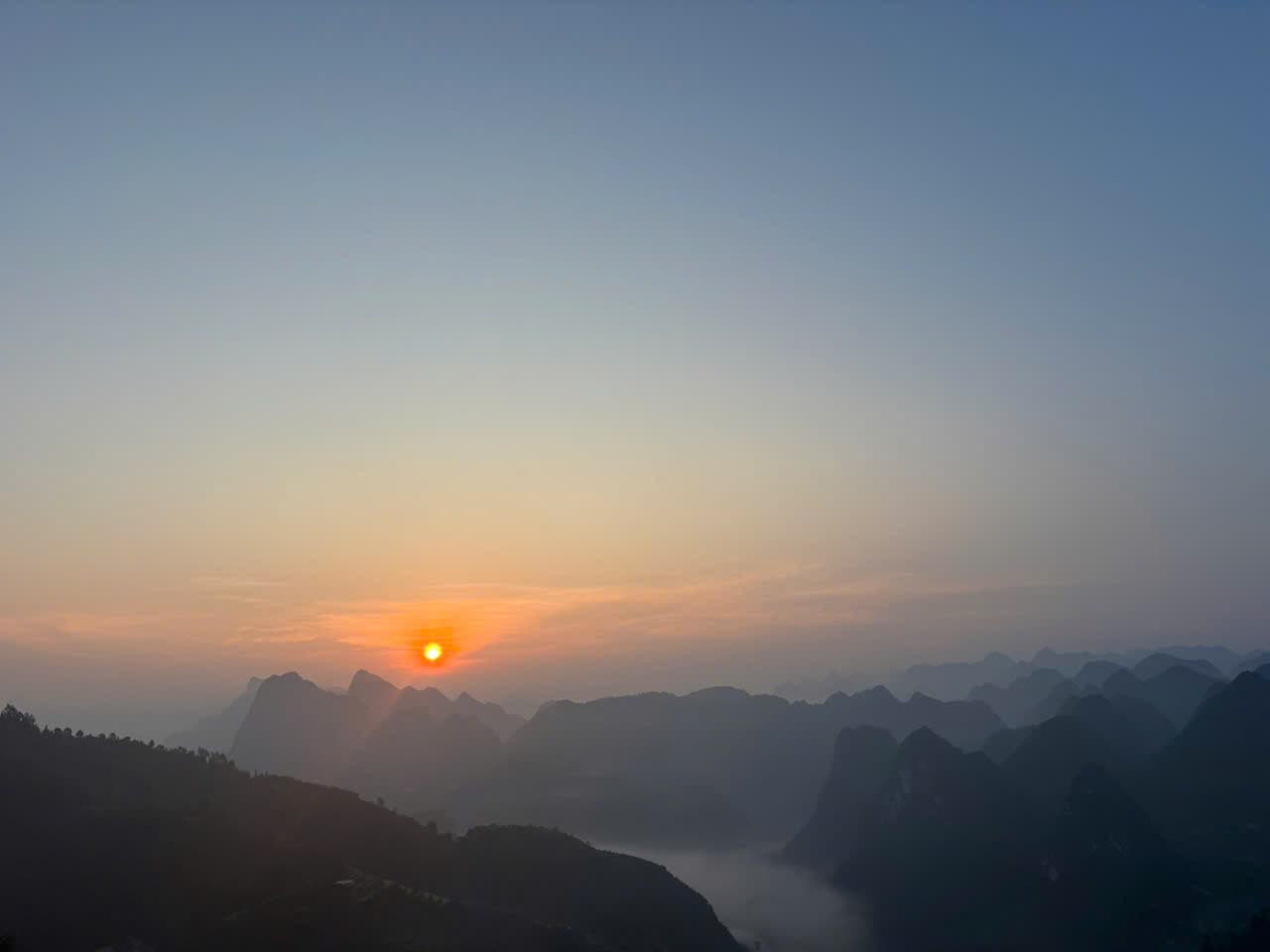 Sunrise over the limestone peaks